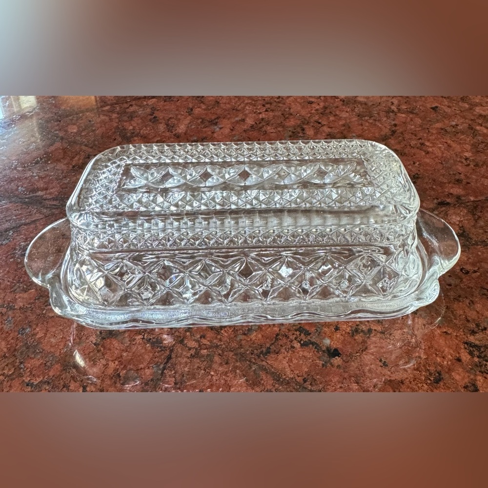 Wexford Cut Glass Butter Dish
